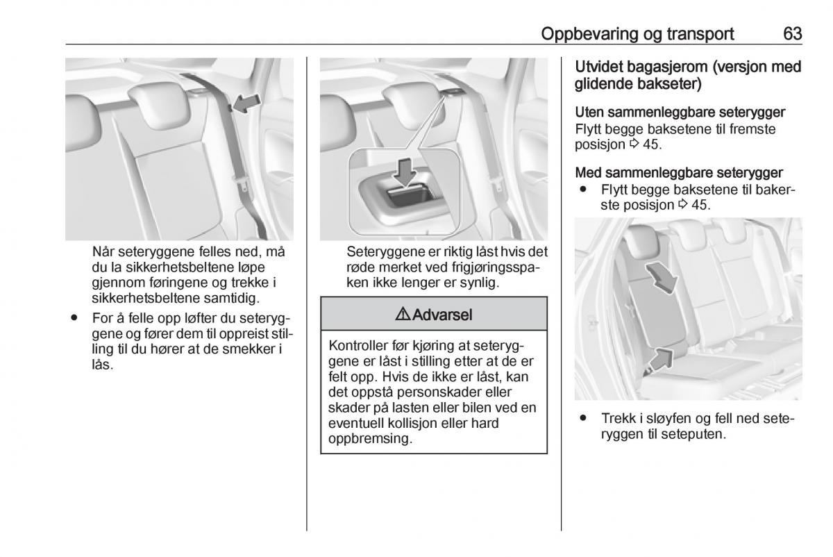 Opel Crossland X bruksanvisningen / page 65