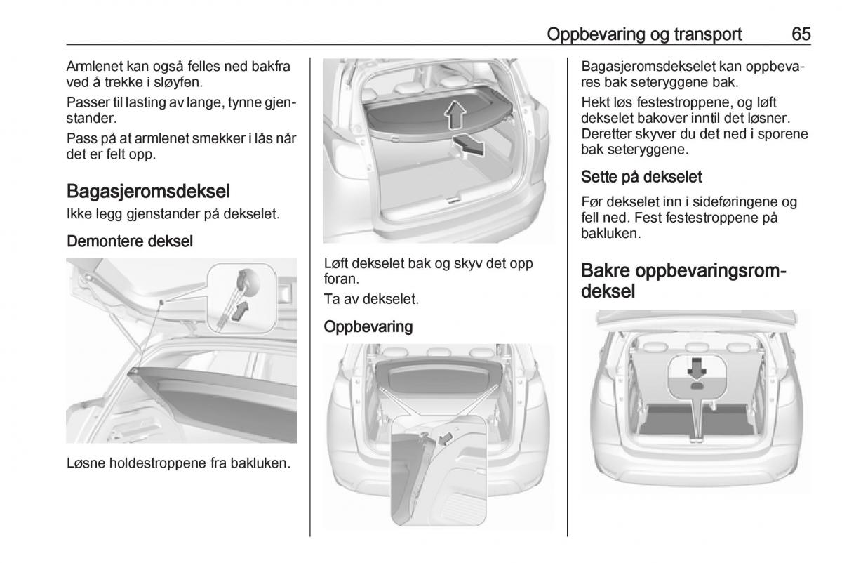 Opel Crossland X bruksanvisningen / page 67