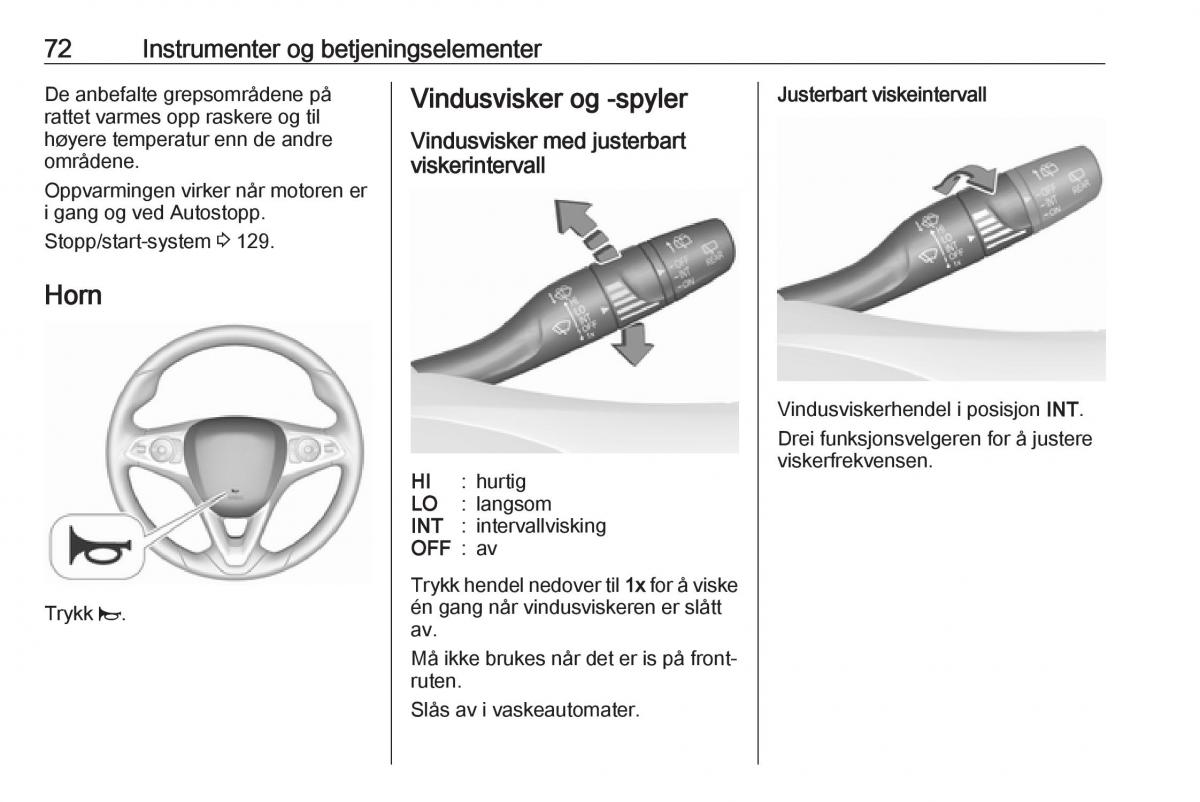 Opel Crossland X bruksanvisningen / page 74