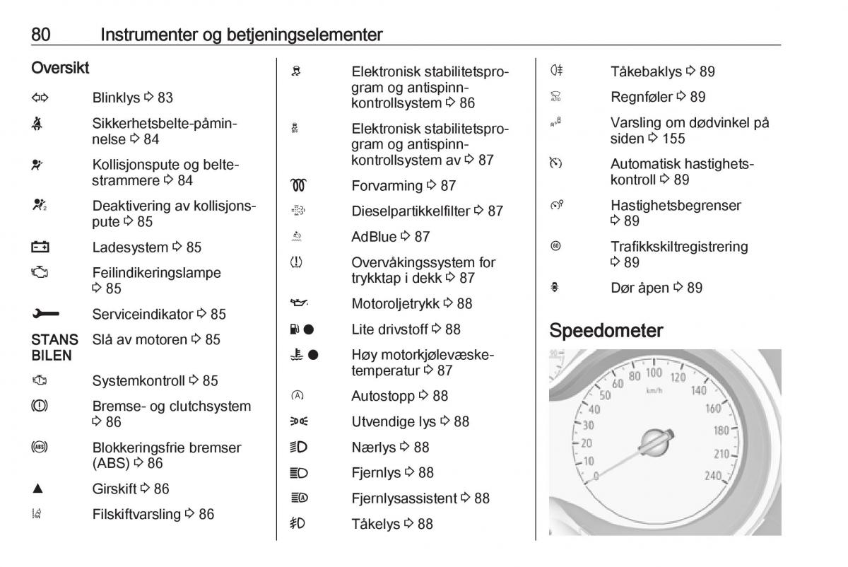 Opel Crossland X bruksanvisningen / page 82