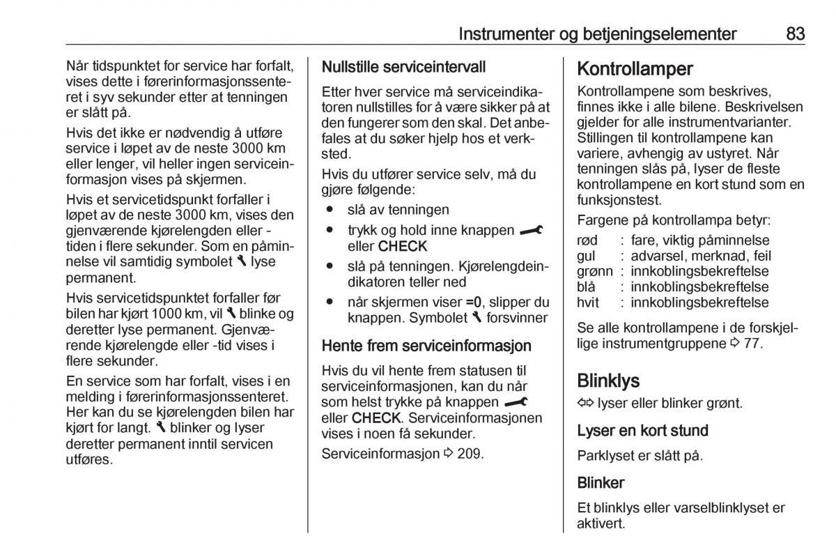 Opel Crossland X bruksanvisningen / page 85