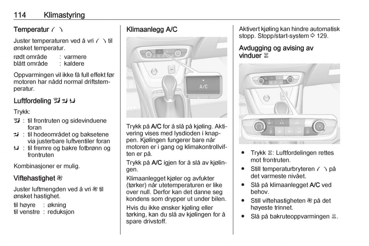 Opel Crossland X bruksanvisningen / page 116