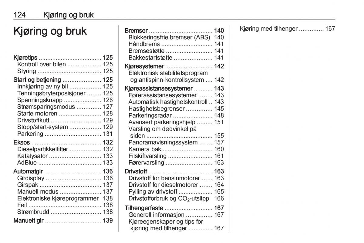 Opel Crossland X bruksanvisningen / page 126