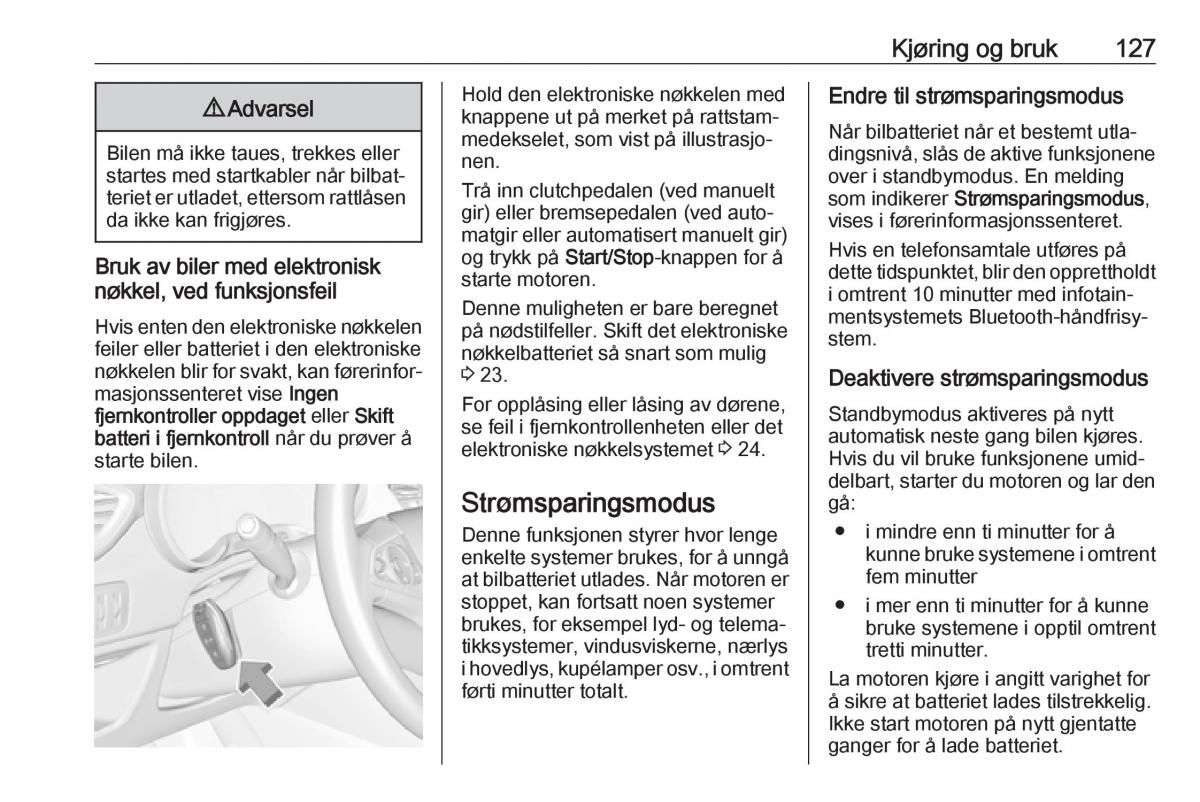 Opel Crossland X bruksanvisningen / page 129