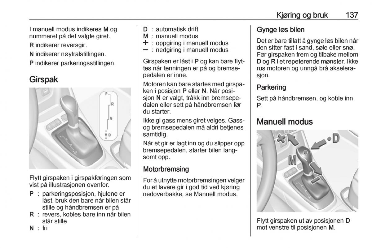 Opel Crossland X bruksanvisningen / page 139