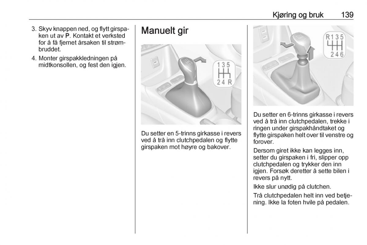 Opel Crossland X bruksanvisningen / page 141