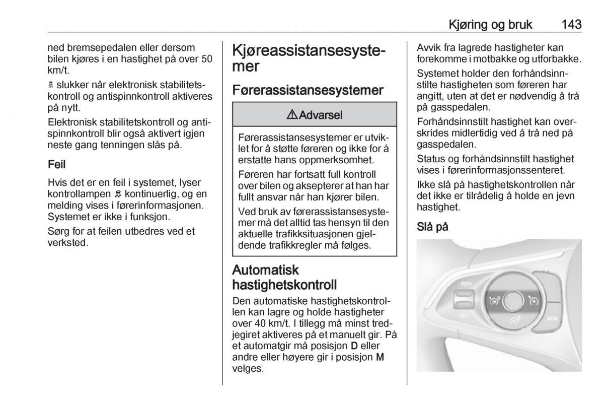 Opel Crossland X bruksanvisningen / page 145