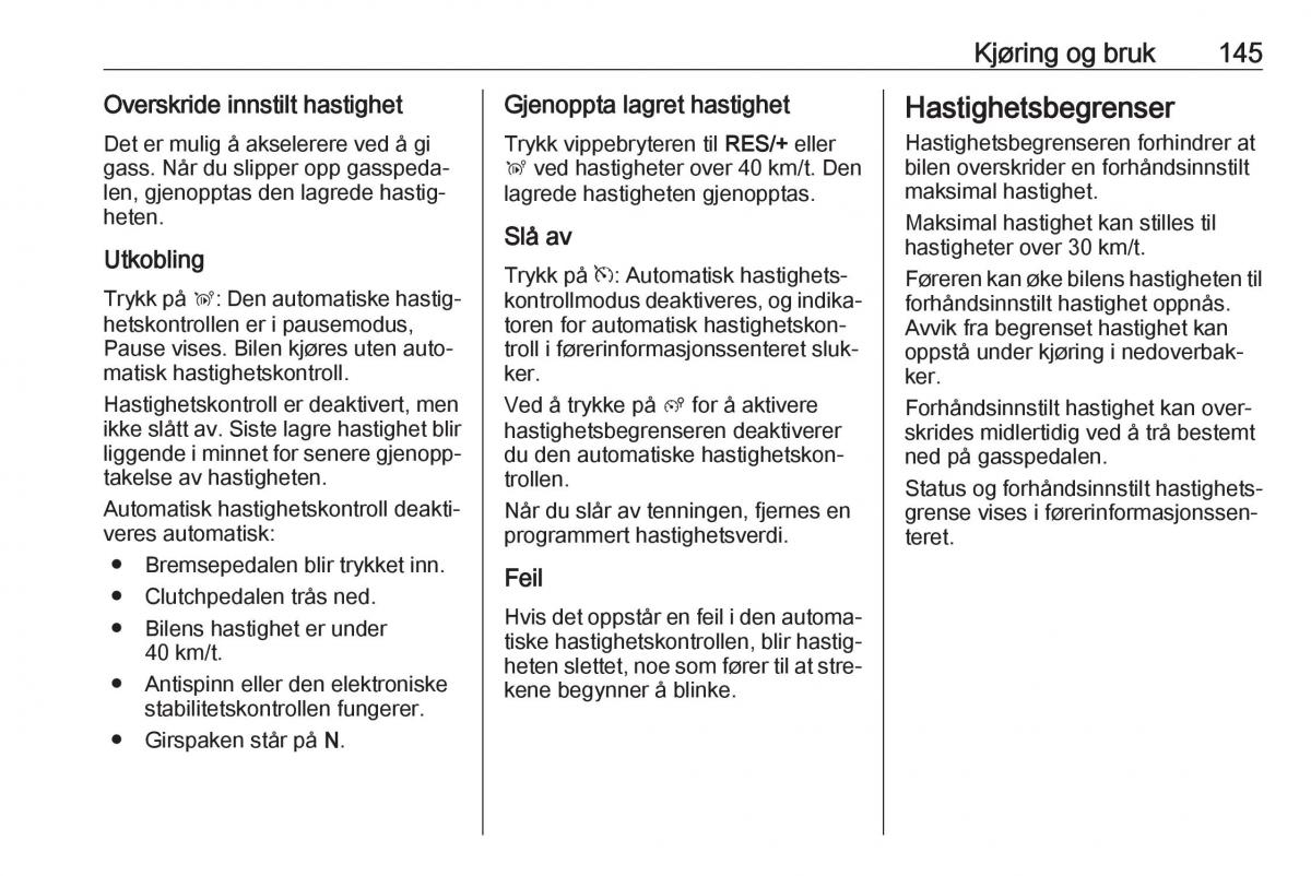 Opel Crossland X bruksanvisningen / page 147