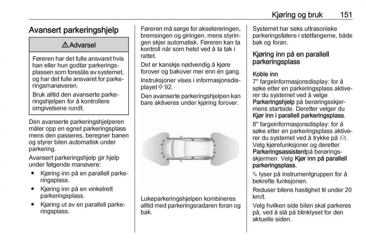 Opel Crossland X bruksanvisningen / page 153