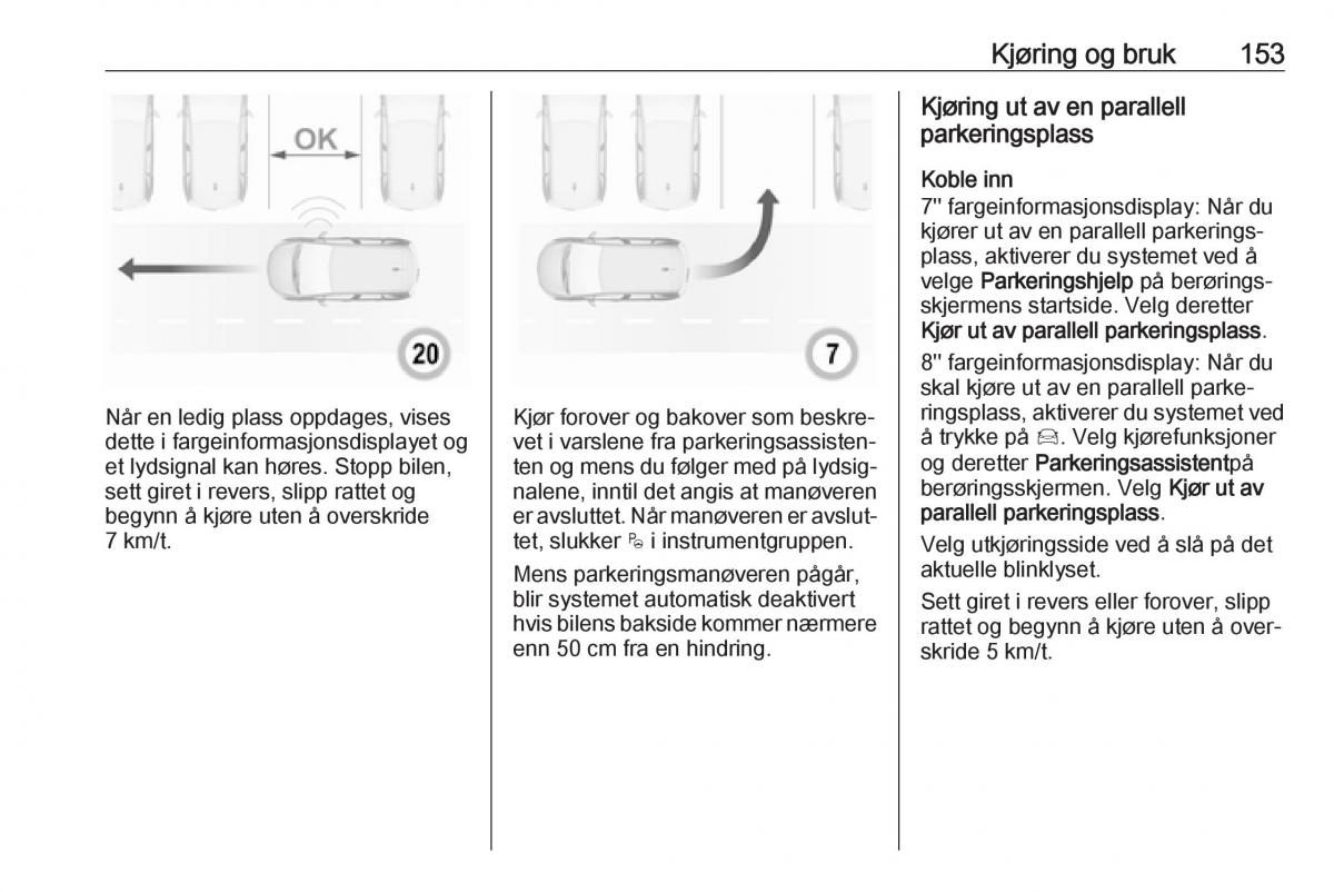 Opel Crossland X bruksanvisningen / page 155