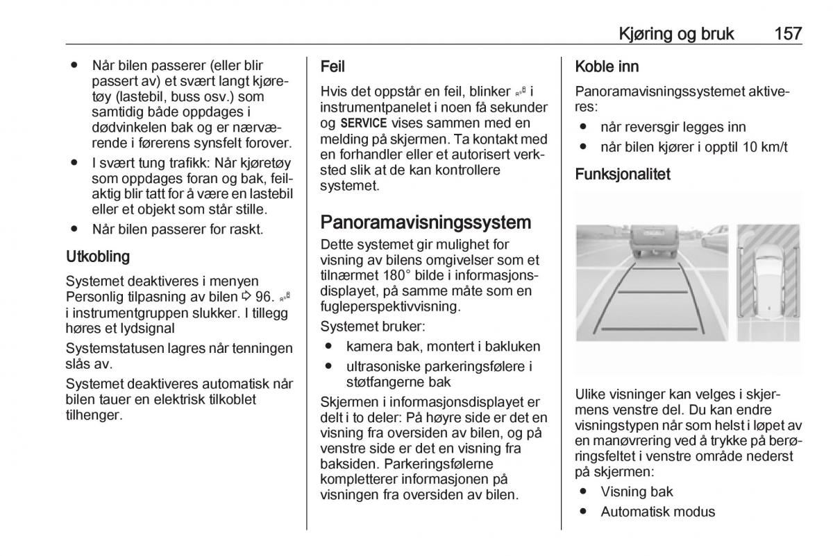 Opel Crossland X bruksanvisningen / page 159