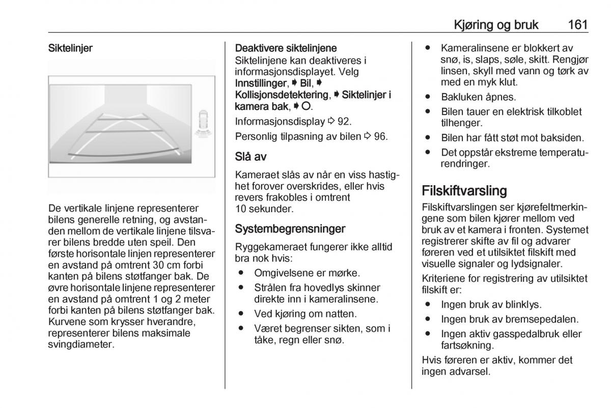 Opel Crossland X bruksanvisningen / page 163