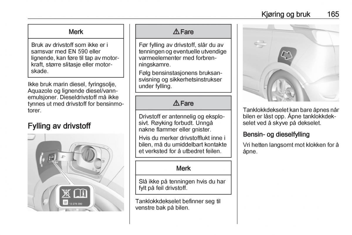 Opel Crossland X bruksanvisningen / page 167