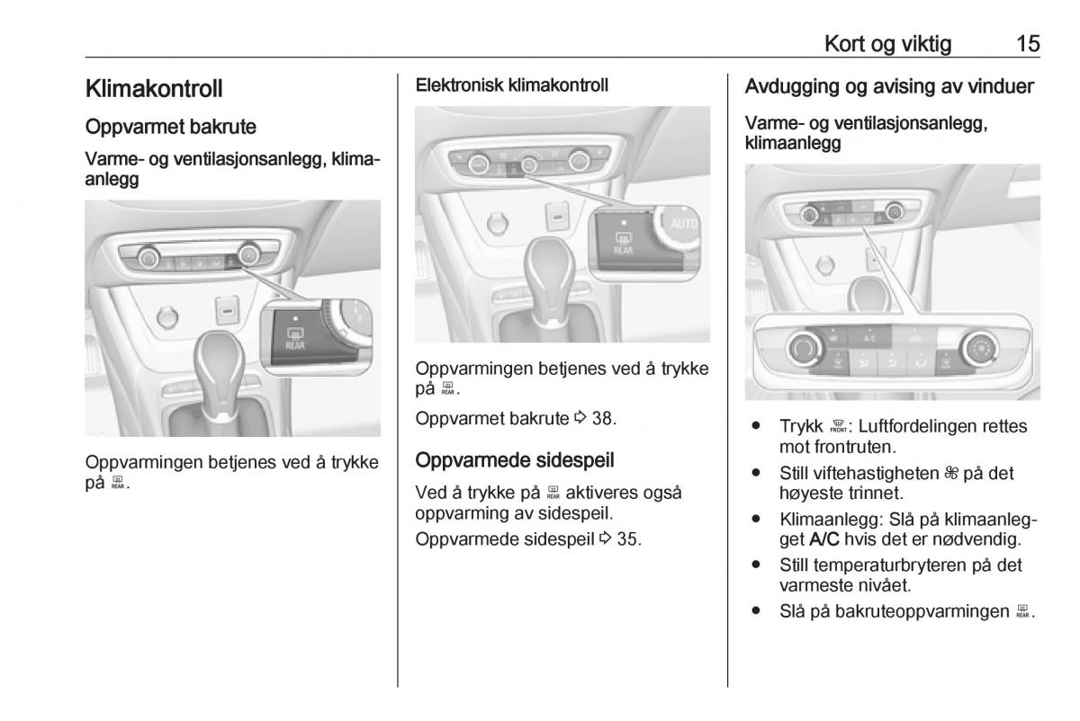 Opel Crossland X bruksanvisningen / page 17