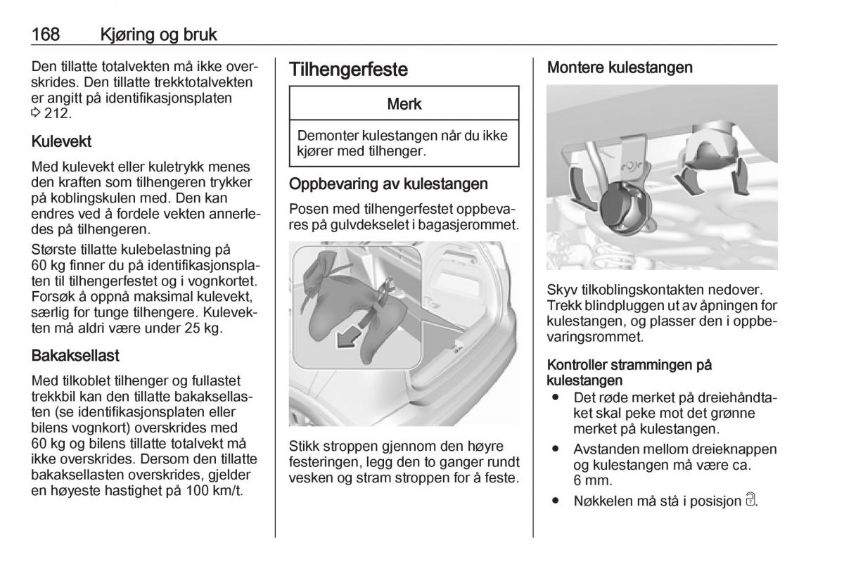 Opel Crossland X bruksanvisningen / page 170