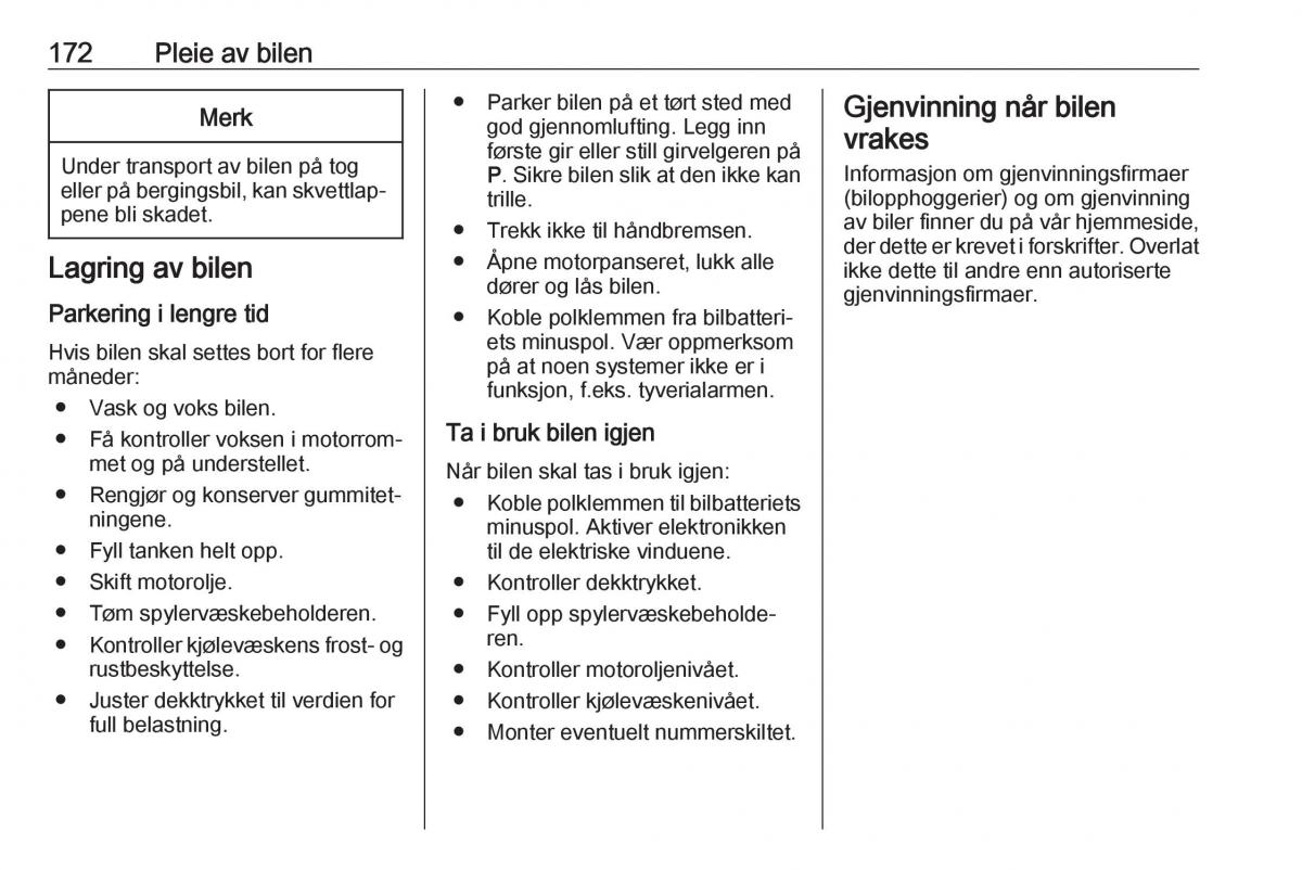 Opel Crossland X bruksanvisningen / page 174