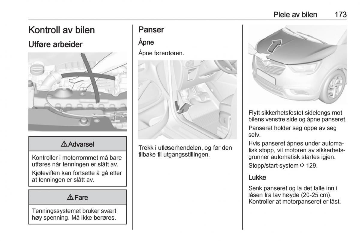 Opel Crossland X bruksanvisningen / page 175