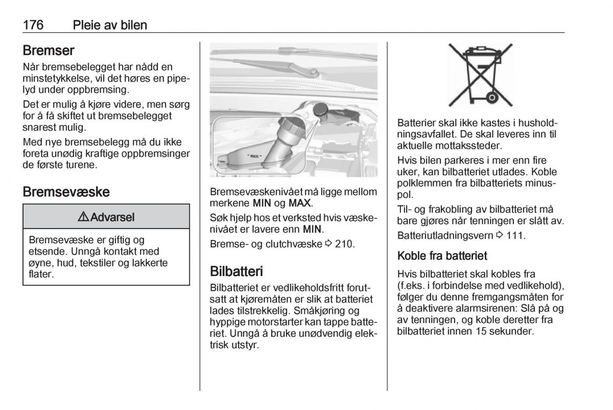 Opel Crossland X bruksanvisningen / page 178