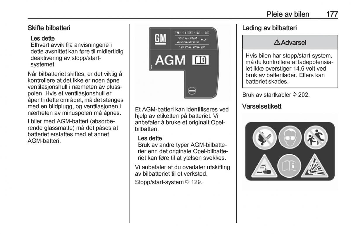 Opel Crossland X bruksanvisningen / page 179