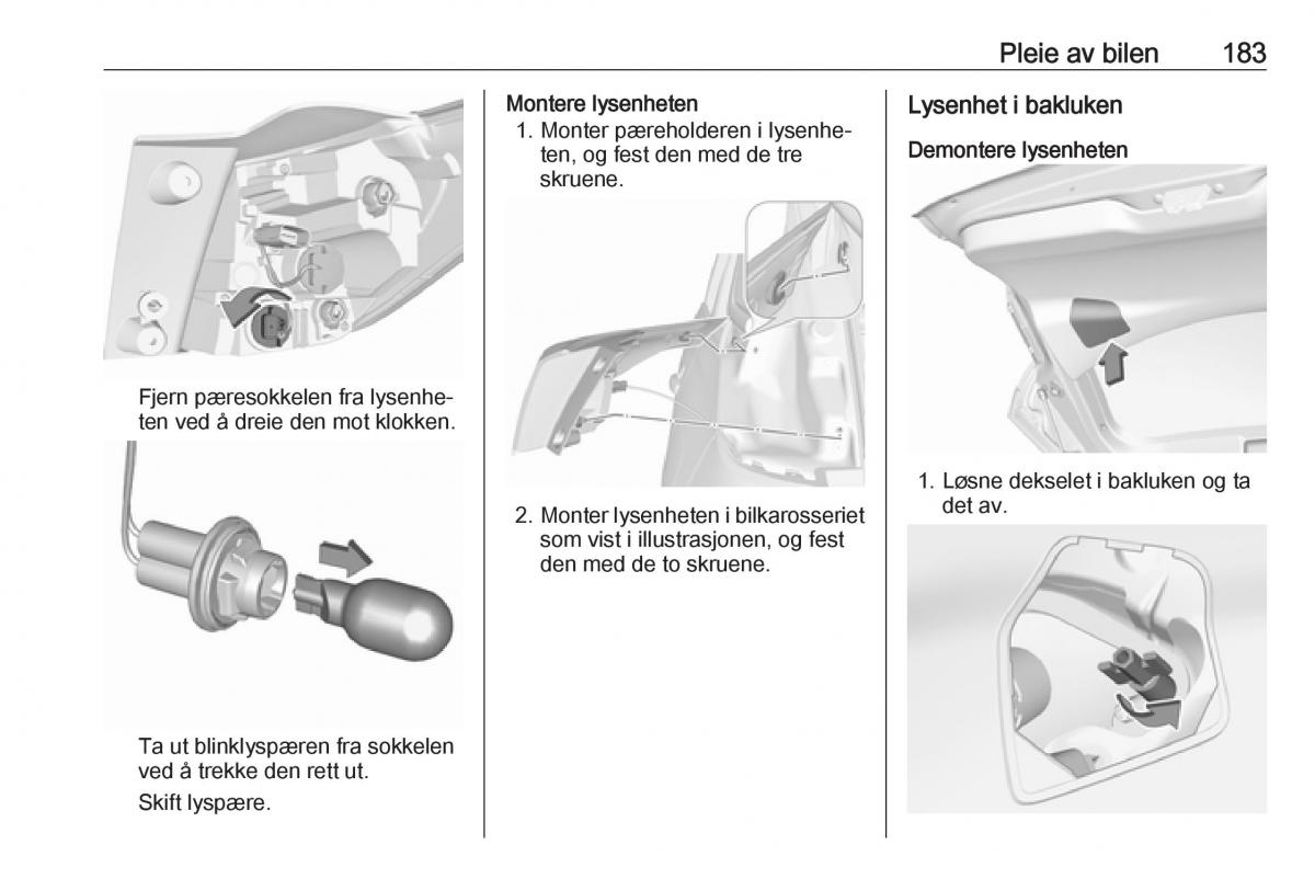 Opel Crossland X bruksanvisningen / page 185