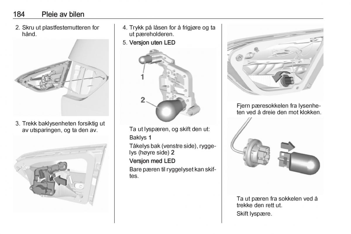 Opel Crossland X bruksanvisningen / page 186