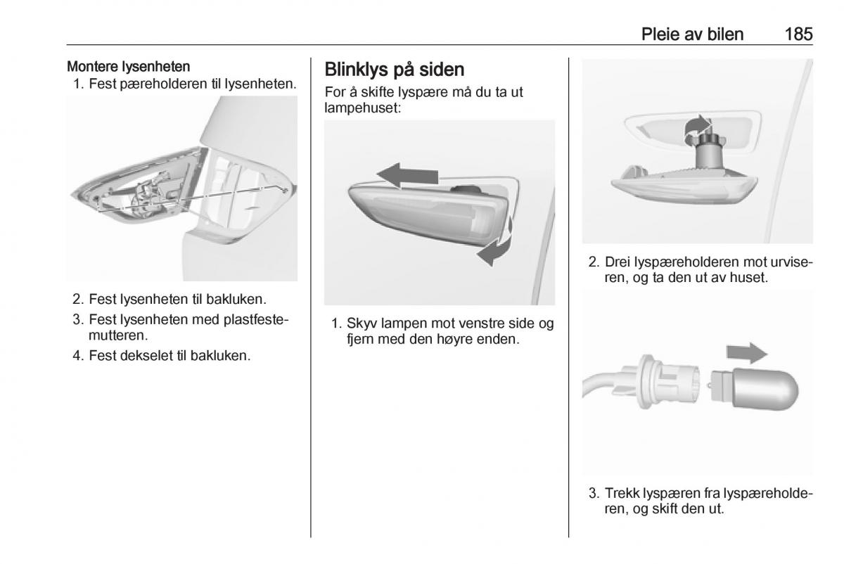 Opel Crossland X bruksanvisningen / page 187