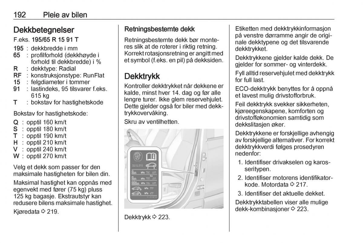 Opel Crossland X bruksanvisningen / page 194