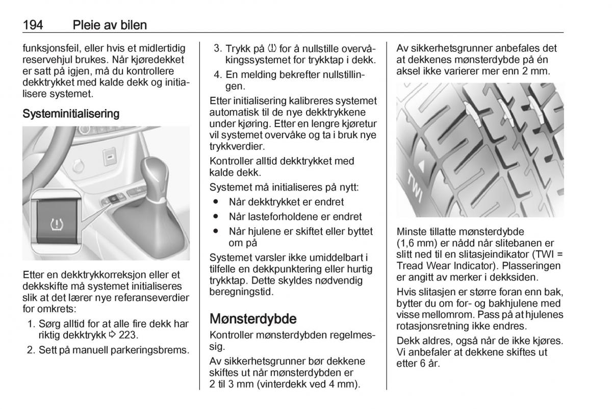 Opel Crossland X bruksanvisningen / page 196