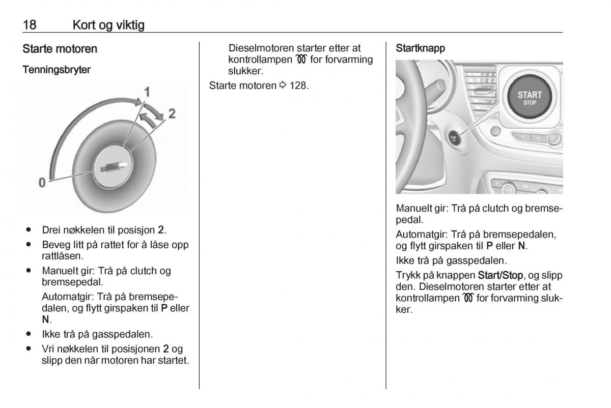 Opel Crossland X bruksanvisningen / page 20