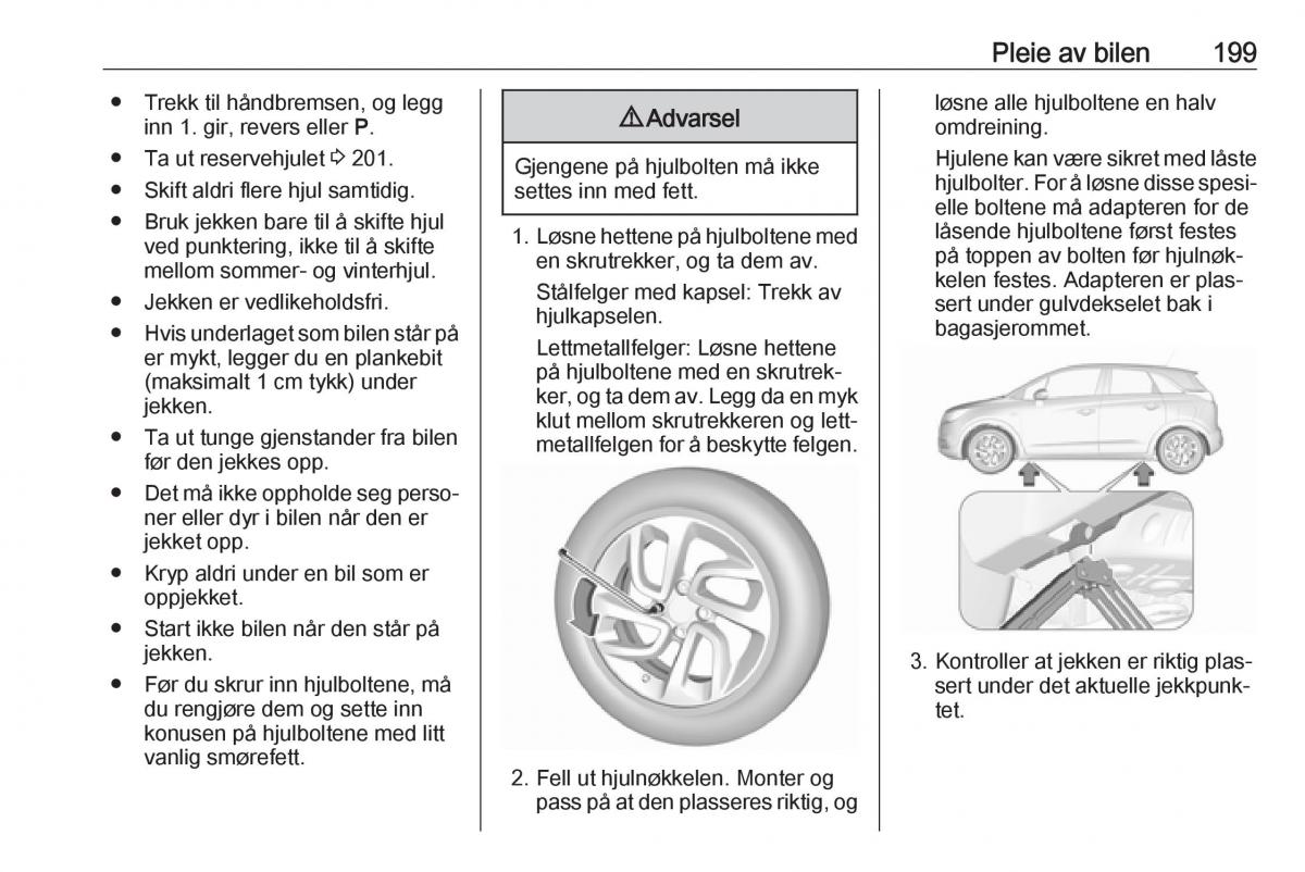 Opel Crossland X bruksanvisningen / page 201