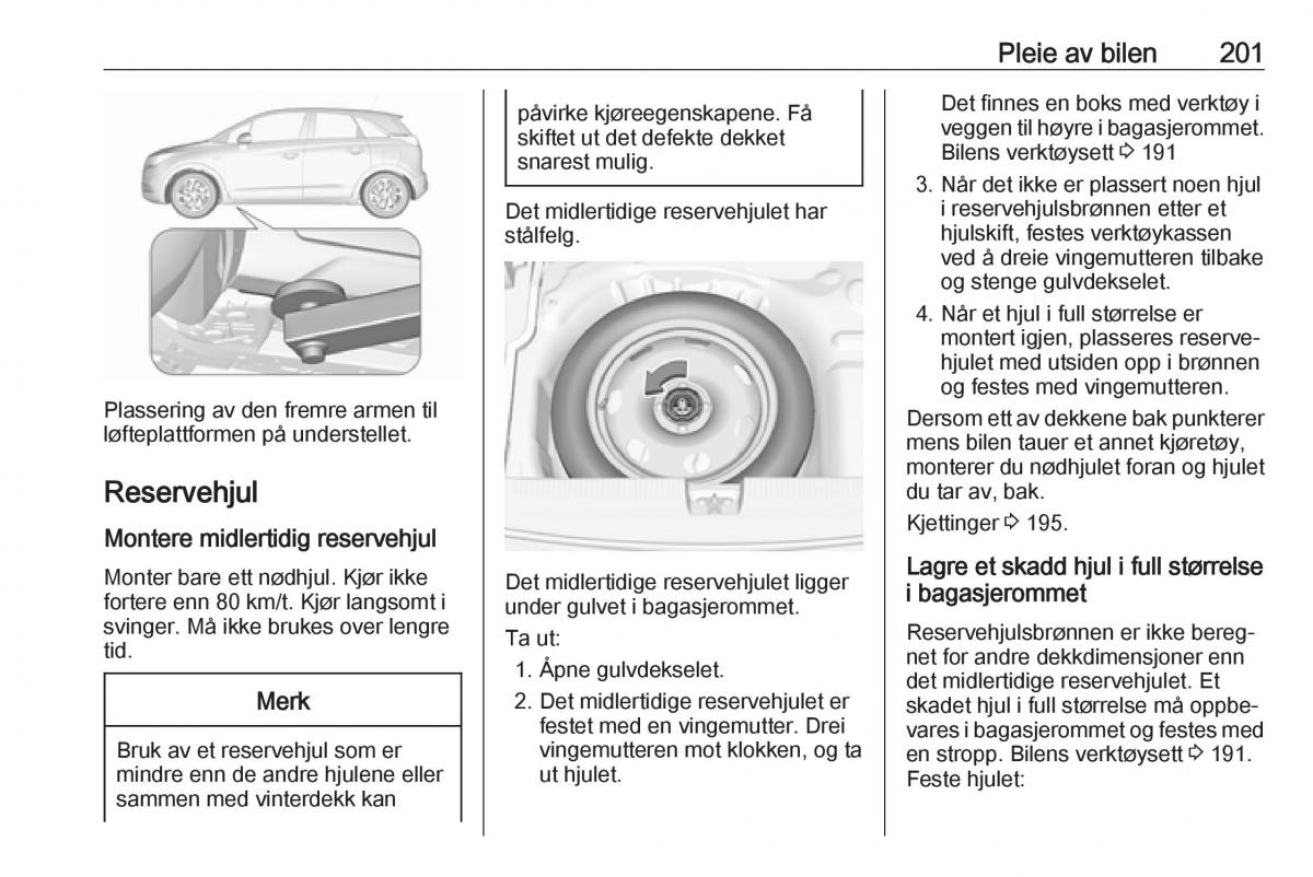 Opel Crossland X bruksanvisningen / page 203