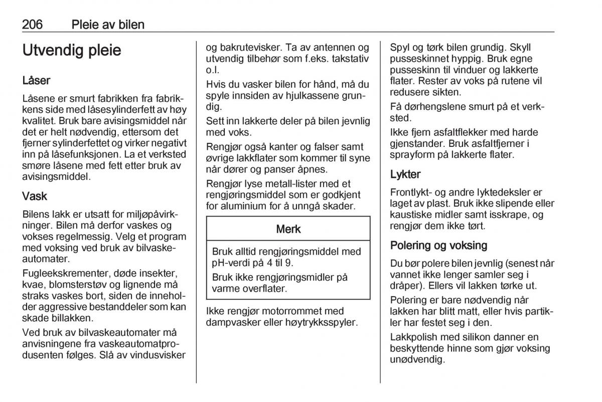 Opel Crossland X bruksanvisningen / page 208