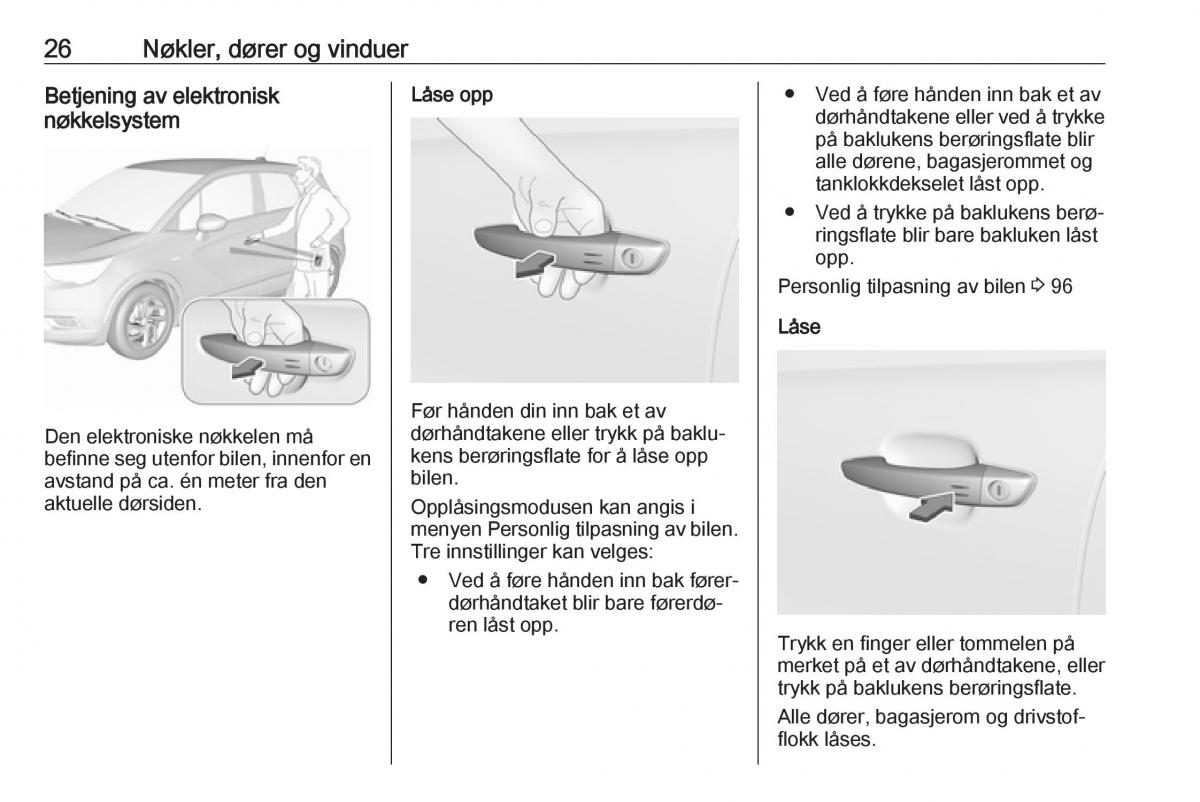 Opel Crossland X bruksanvisningen / page 28