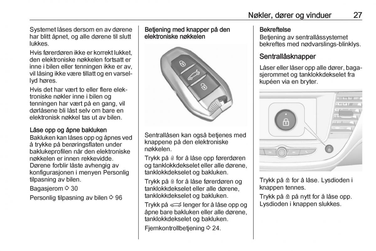 Opel Crossland X bruksanvisningen / page 29