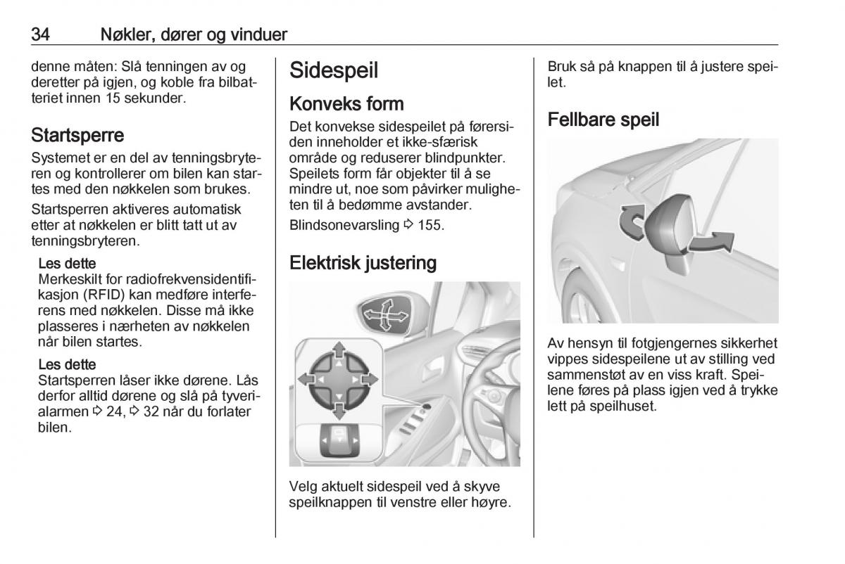 Opel Crossland X bruksanvisningen / page 36