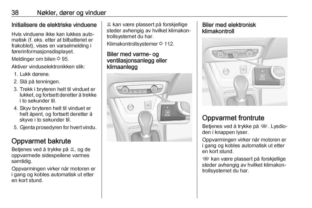 Opel Crossland X bruksanvisningen / page 40