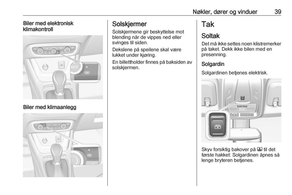 Opel Crossland X bruksanvisningen / page 41