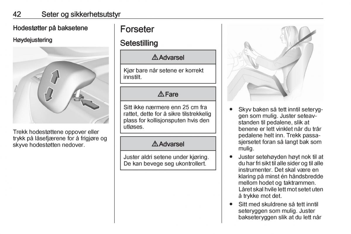 Opel Crossland X bruksanvisningen / page 44