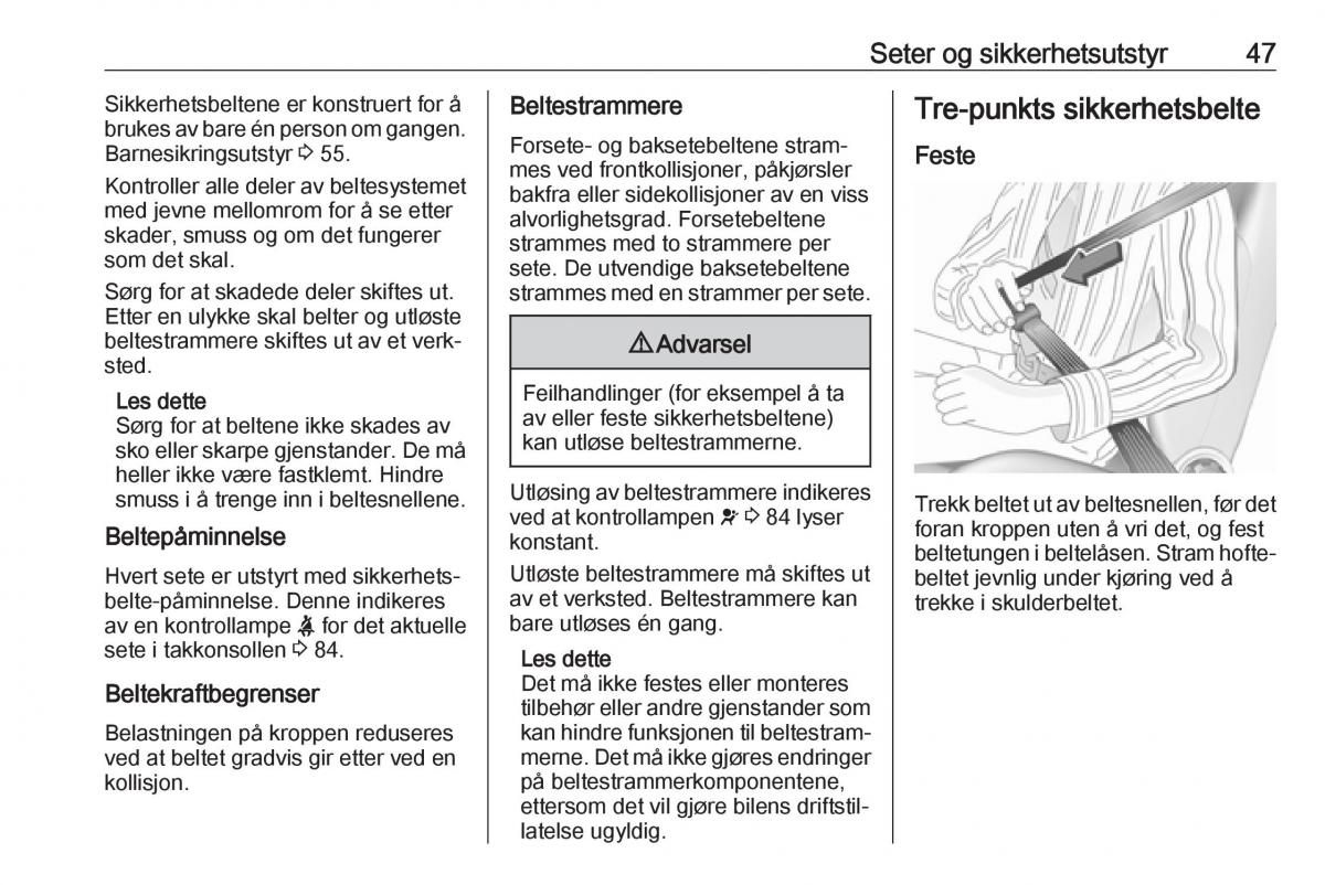 Opel Crossland X bruksanvisningen / page 49