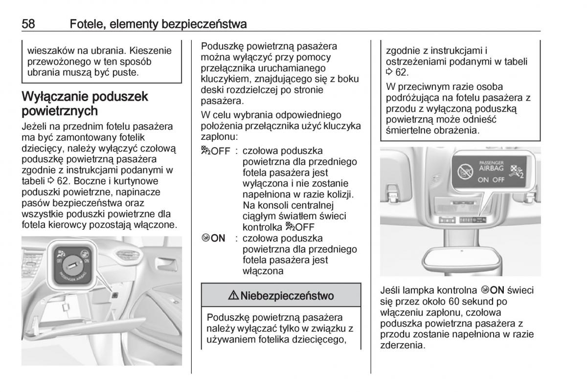 Opel Crossland X instrukcja obslugi / page 60