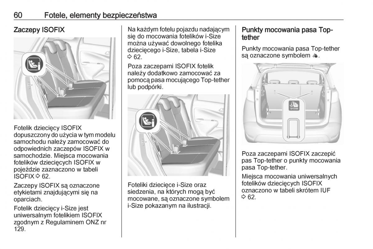 Opel Crossland X instrukcja obslugi / page 62