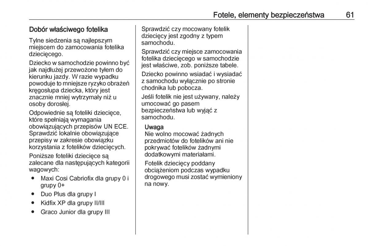 Opel Crossland X instrukcja obslugi / page 63