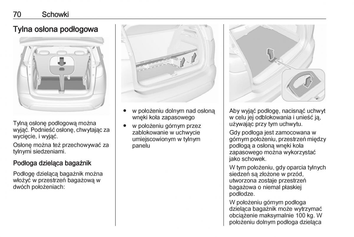 Opel Crossland X instrukcja obslugi / page 72