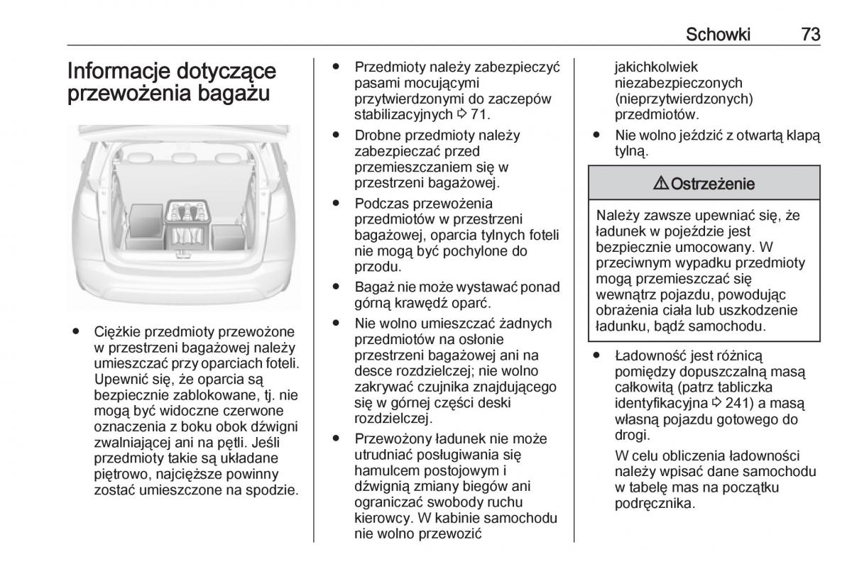 Opel Crossland X instrukcja obslugi / page 75