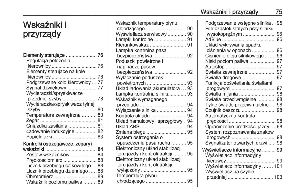 Opel Crossland X instrukcja obslugi / page 77