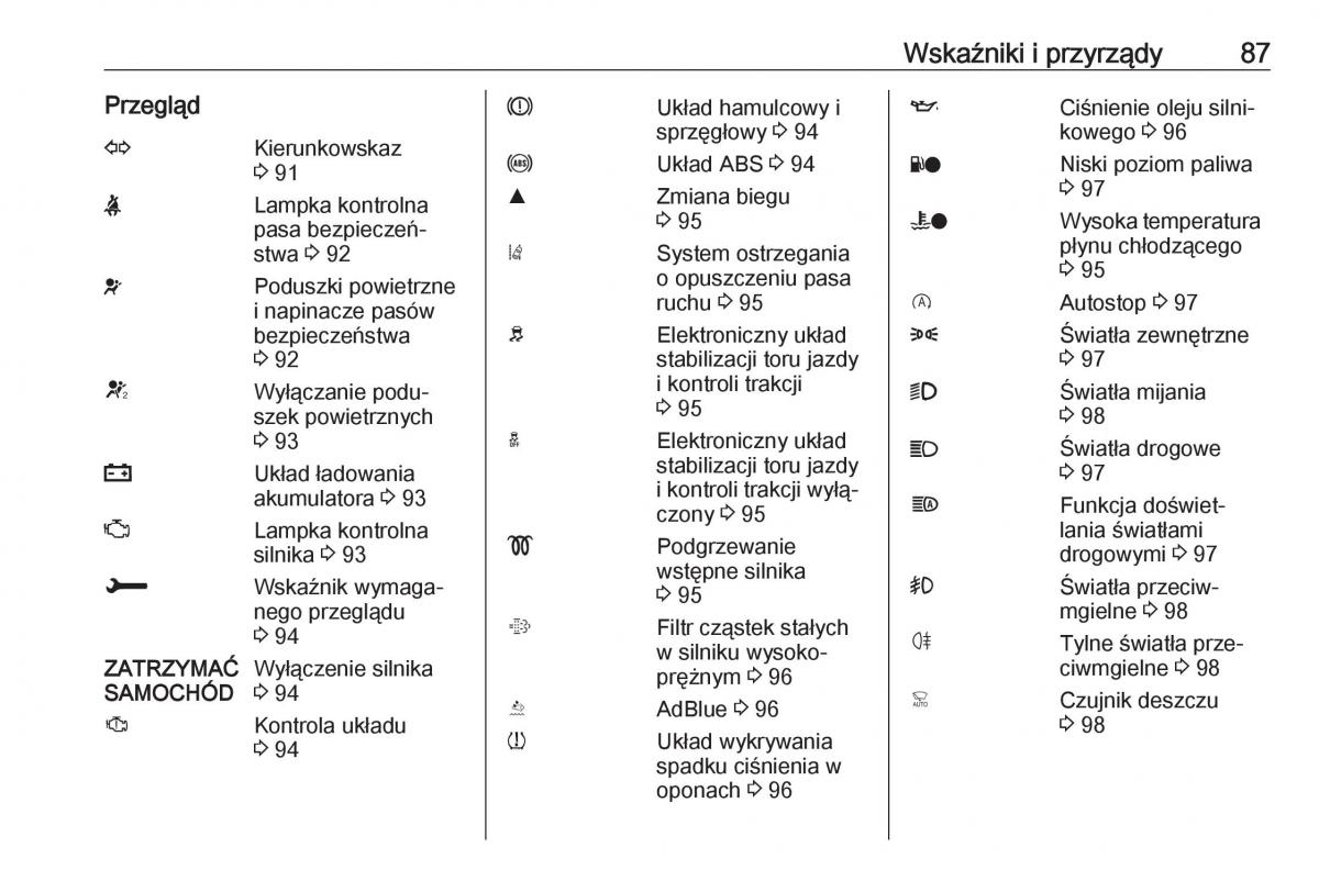 Opel Crossland X instrukcja obslugi / page 89