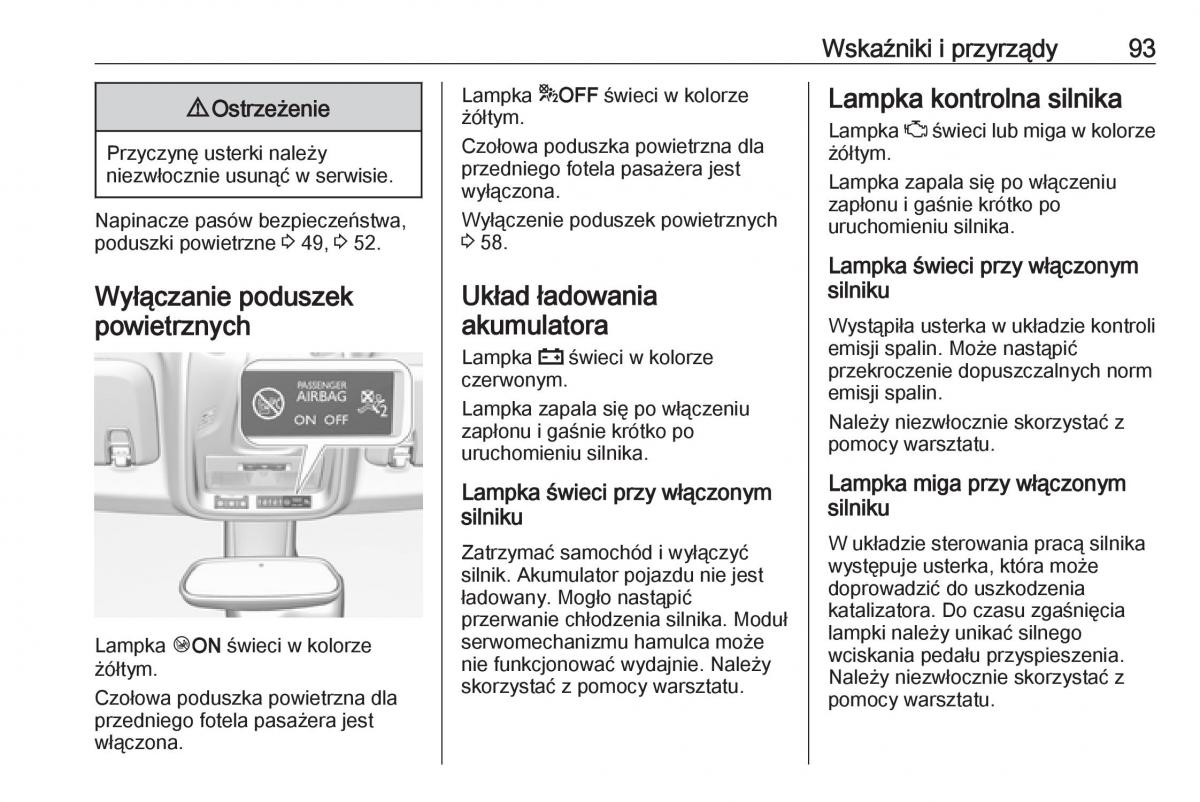 Opel Crossland X instrukcja obslugi / page 95