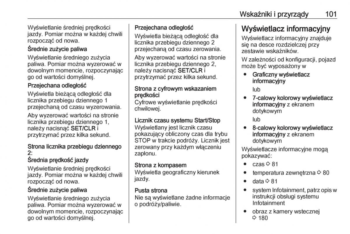 Opel Crossland X instrukcja obslugi / page 103