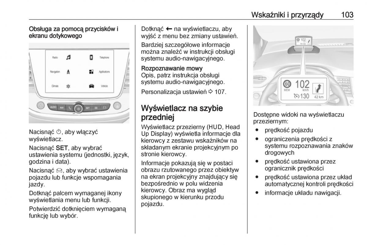 Opel Crossland X instrukcja obslugi / page 105