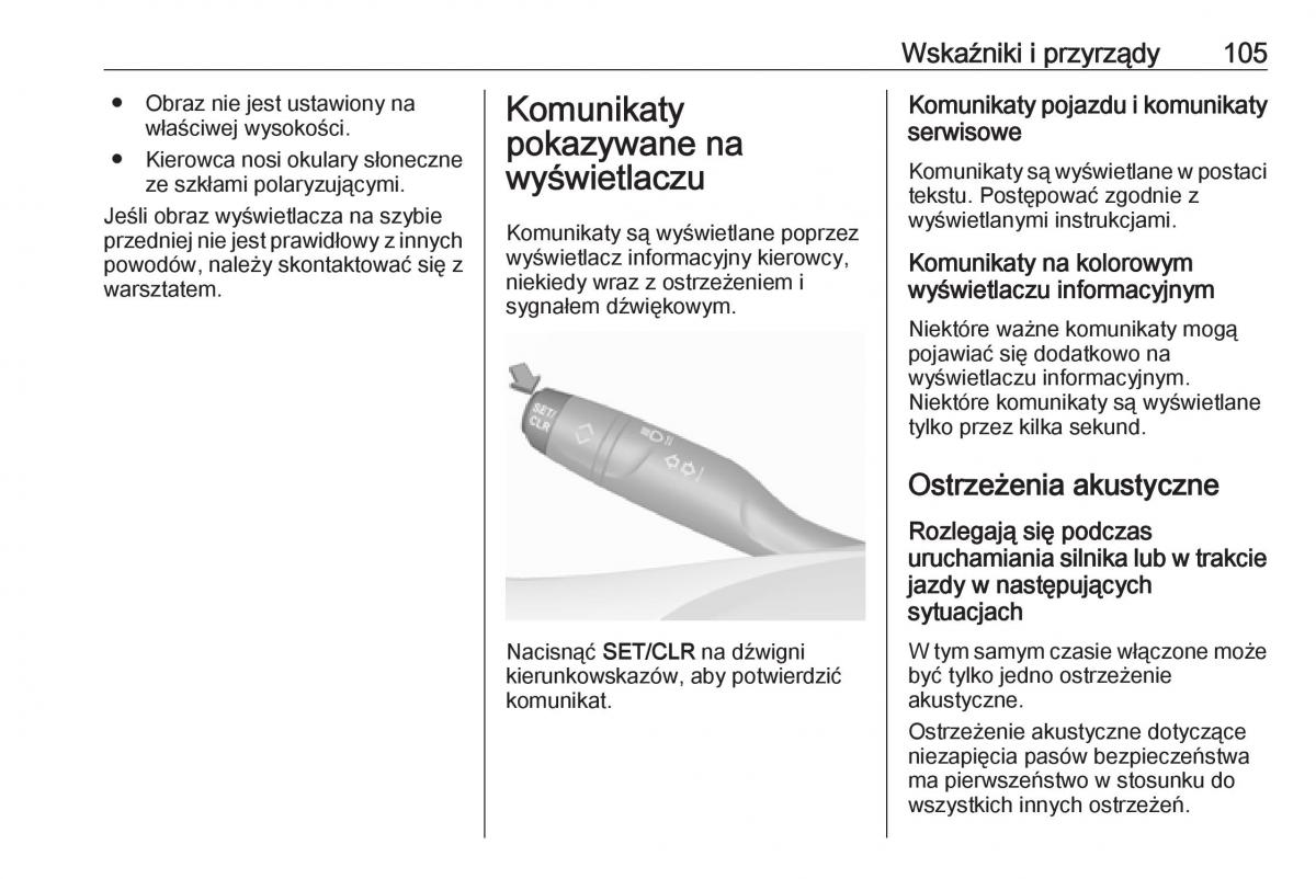 Opel Crossland X instrukcja obslugi / page 107